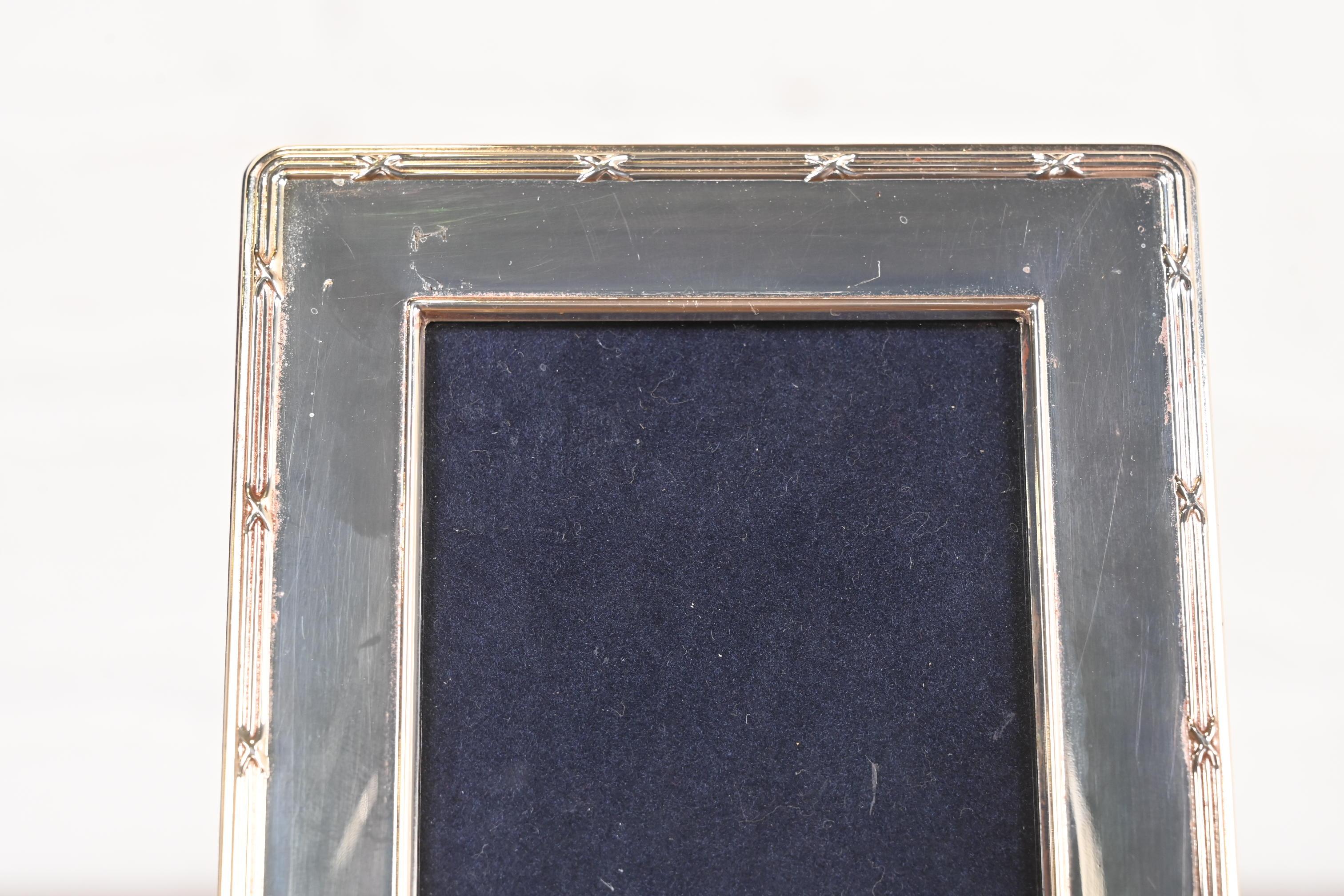 Tiffany & Co. Style Art Deco Sterling Silver Picture Frame For Sale 1