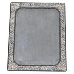 Tiffany & Co. Style Art Nouveau Italian Sterling Silver Overlay Picture Frame
