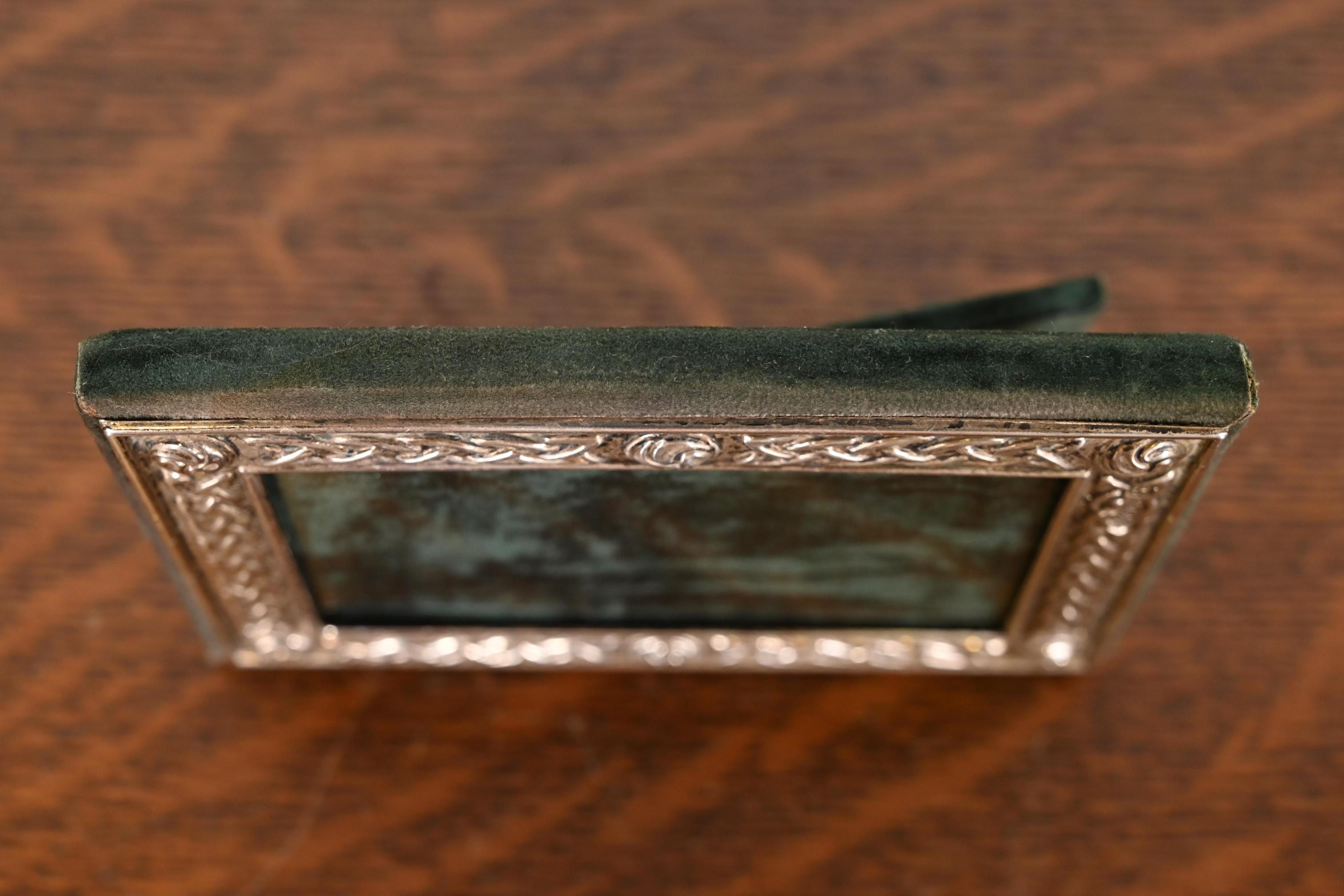 20th Century Tiffany & Co. Style Celtic Knot Sterling Silver Picture Frame For Sale