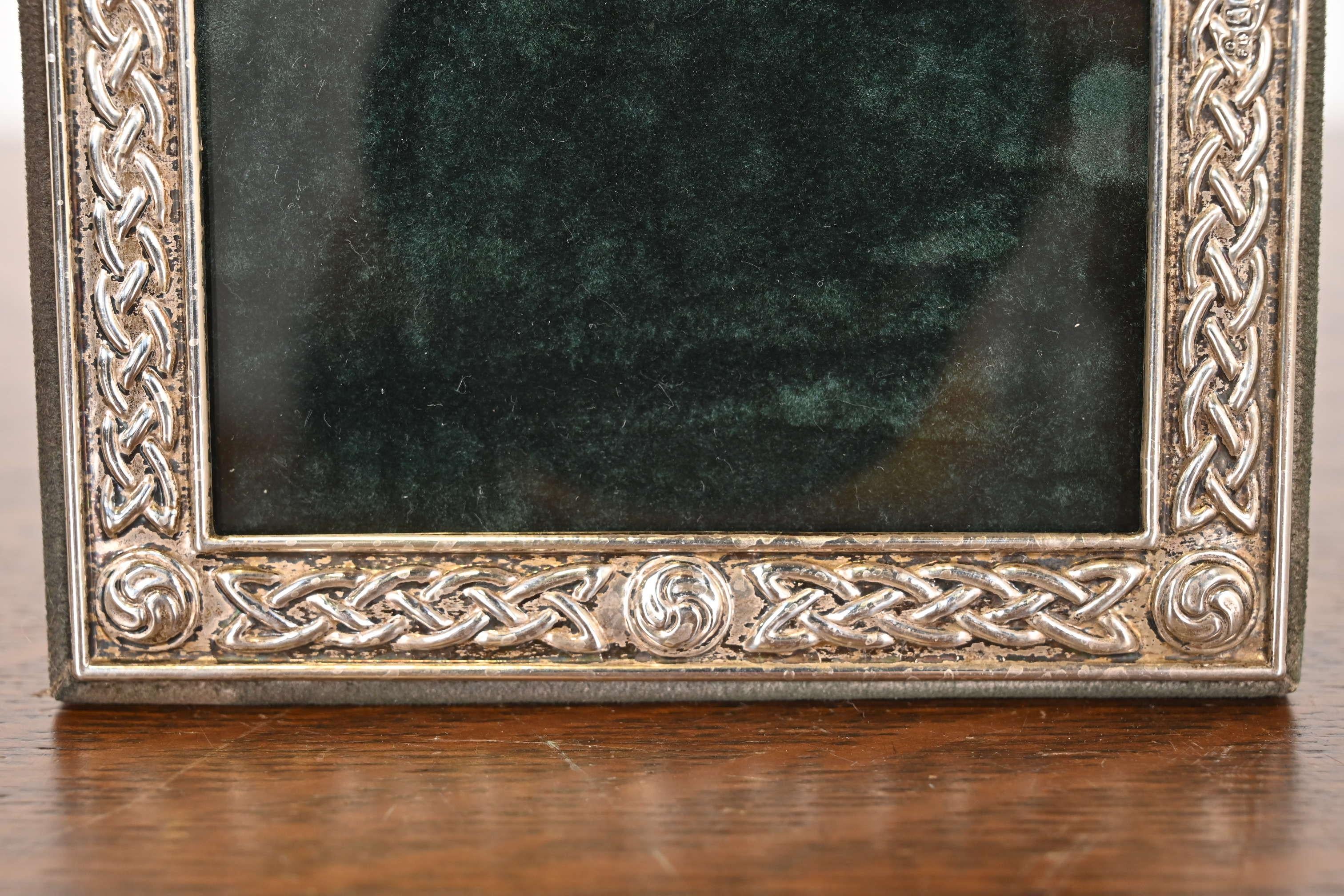 Tiffany & Co. Style Celtic Knot Sterling Silver Picture Frame For Sale 2