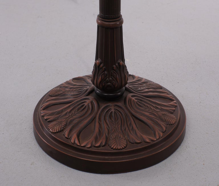 Tiffany and Co. Style Floor Lamp Glass Stain Shade For Sale at 1stDibs