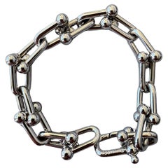 Tiffany & Co. Style Hardware Sterling Silver 925 Large Link Chain Bracelet