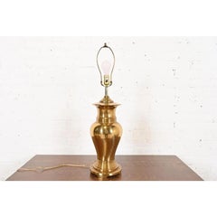 Tiffany & Co. Style Mid-Century Hollywood Regency Large Brass Table Lamp