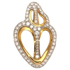 Tiffany & Co. Stylized Heart Diamond 18K Gold Plat Pendant