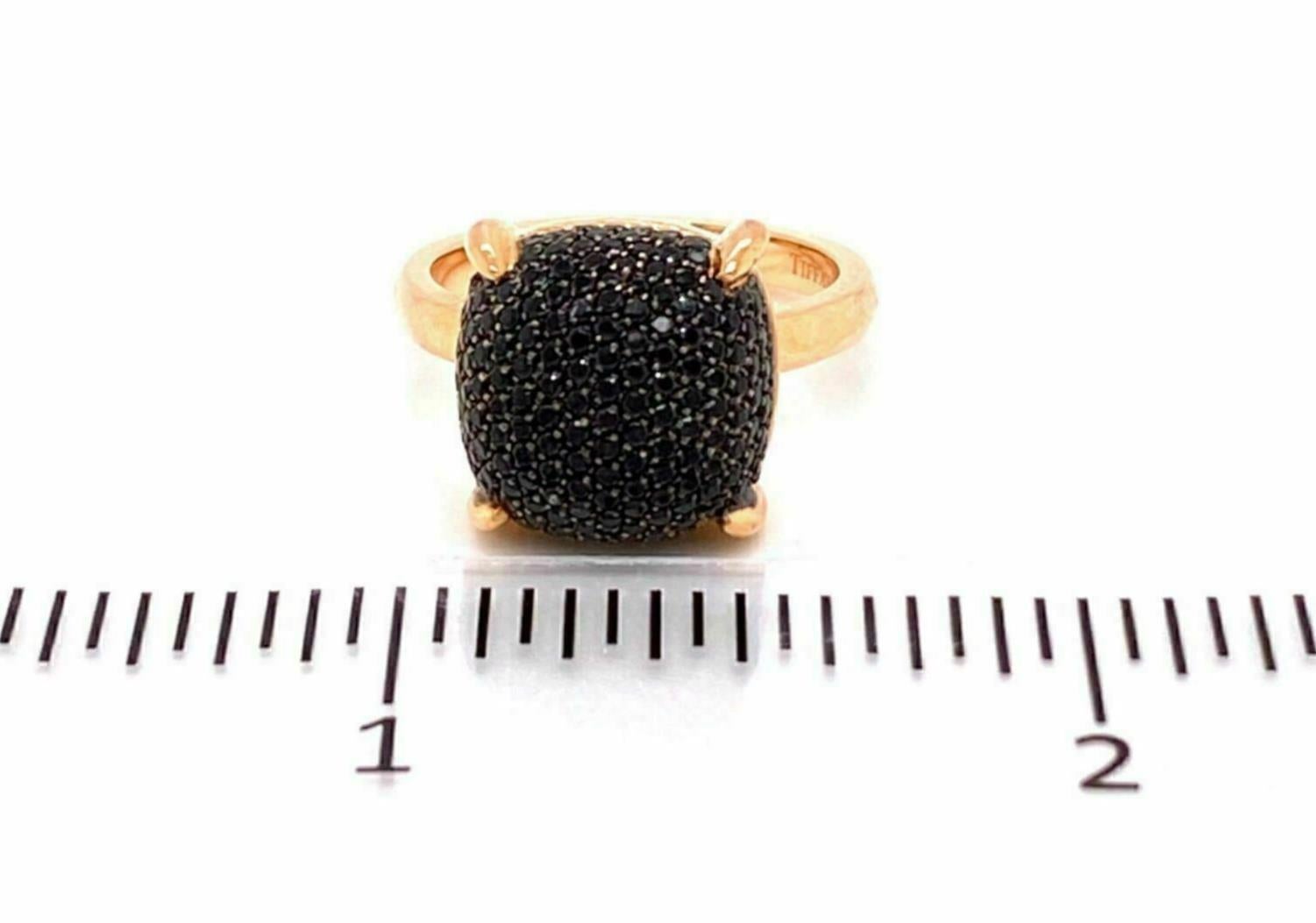 Donna Tiffany & Co. Anello Picasso di Sugar Stacks in oro rosa 18k con spinello nero, misura 6 in vendita