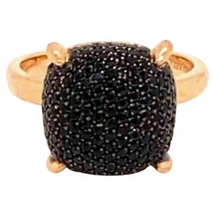 Tiffany & Co. Sugar Stacks Picasso Ring 18k Rose Gold Black Spinel - Size 6