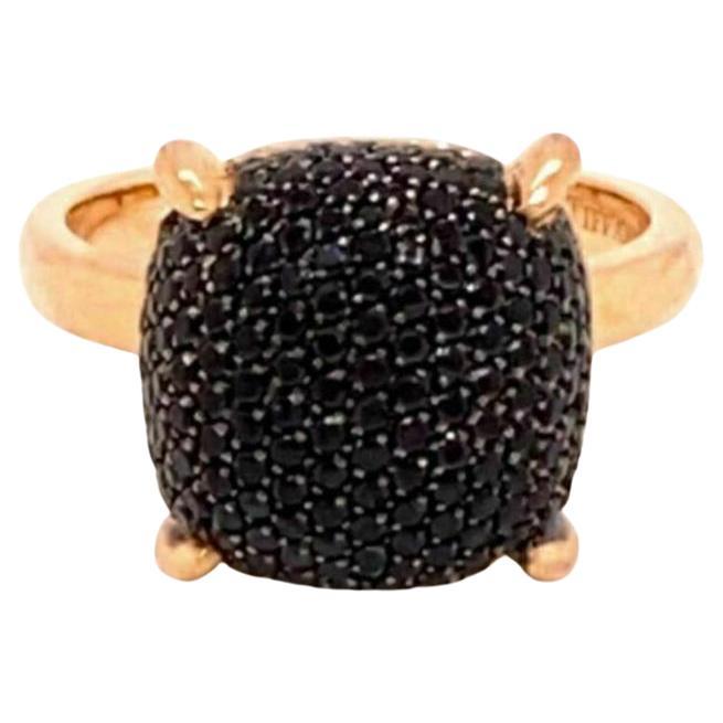 Tiffany
Co. Bague Picasso Sugar Stacks en or rose 18k Spinelle noire Taille 6