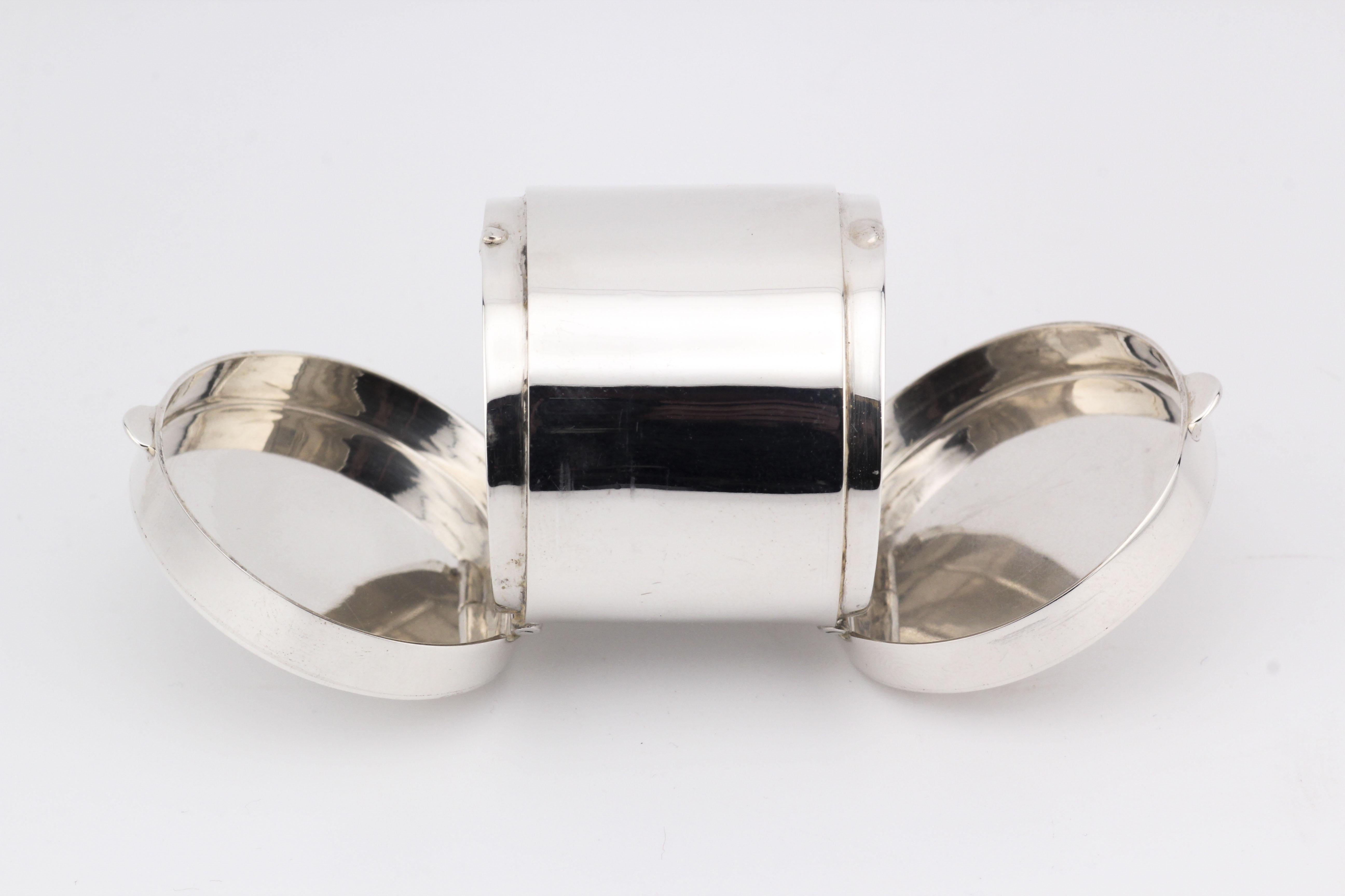 Tiffany & Co. Sun Moon Sterling Silver 2 Sided Cylinder Pill Box Case 1