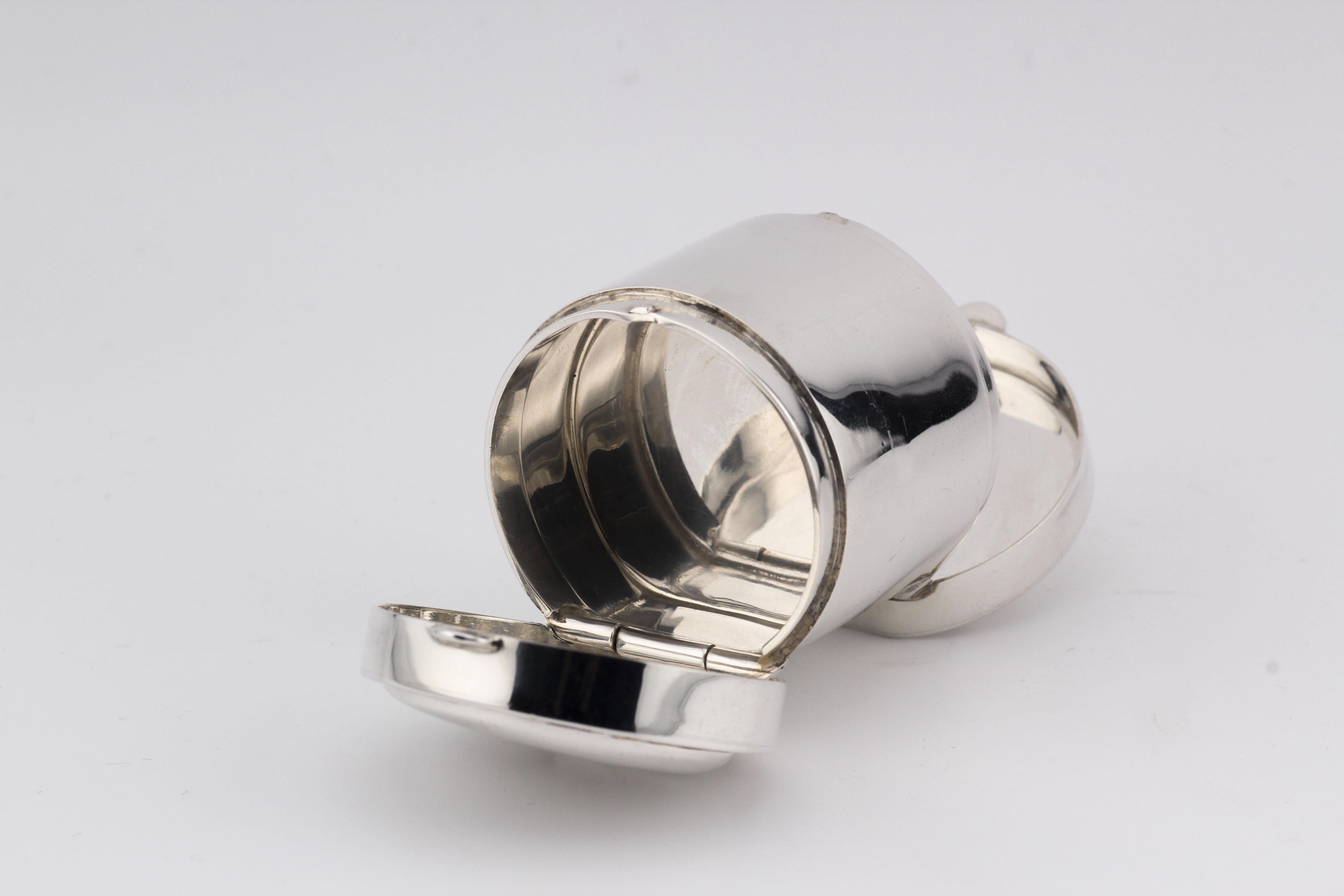 Tiffany & Co. Sun Moon Sterling Silver 2 Sided Cylinder Pill Box Case 2