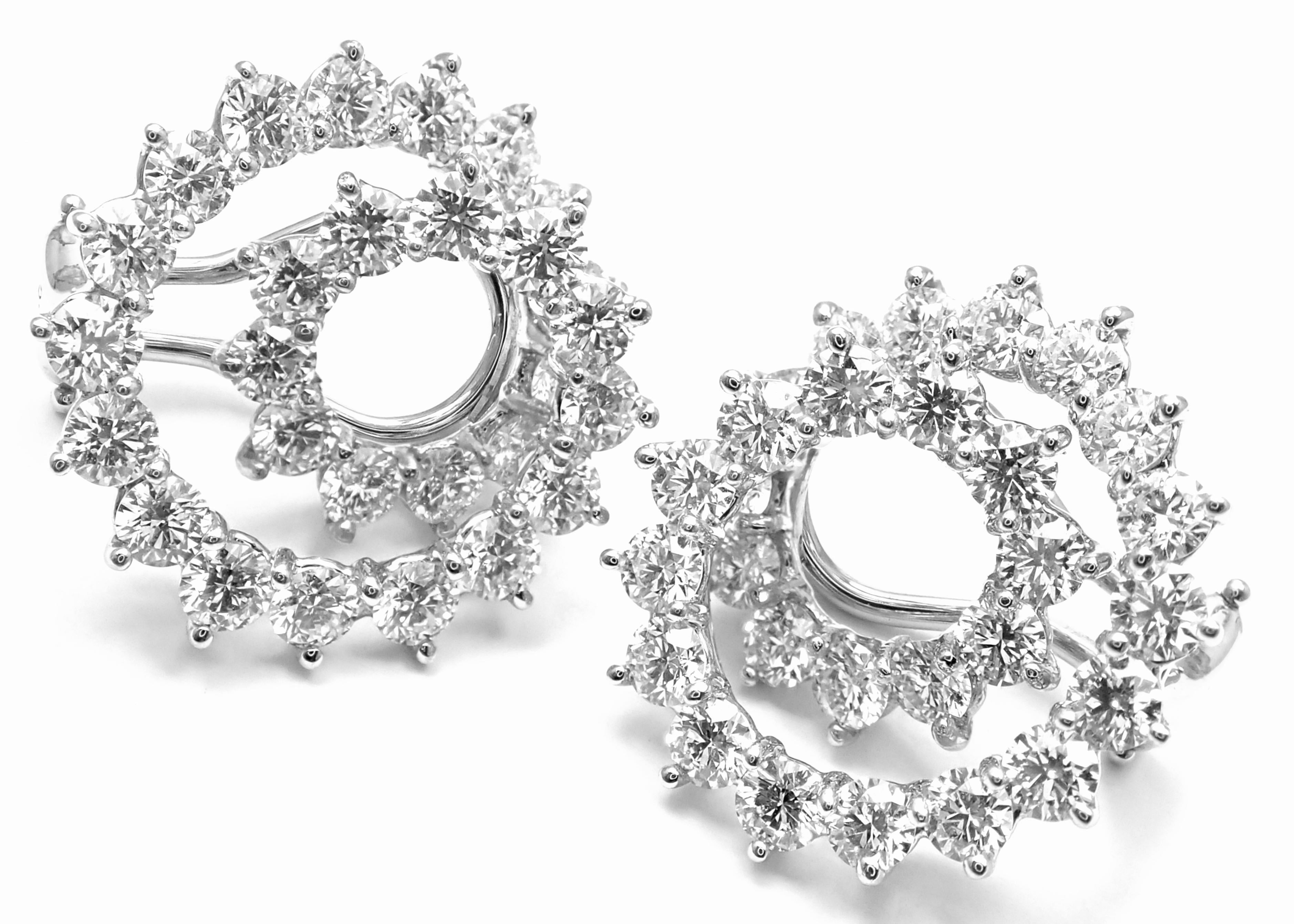 Tiffany & Co. Swirl Diamond Platinum Earrings 2