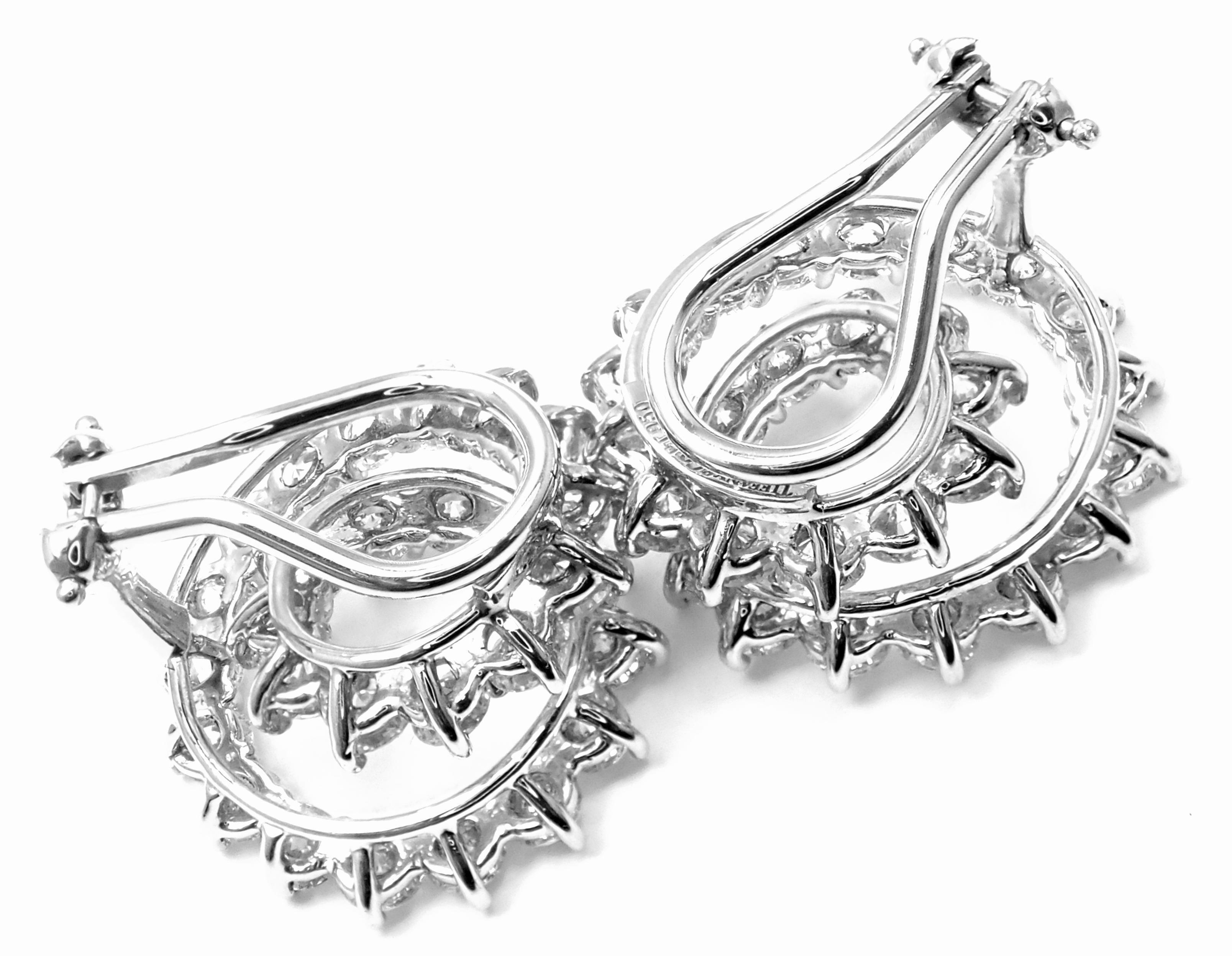 Tiffany & Co. Swirl Diamond Platinum Earrings 3