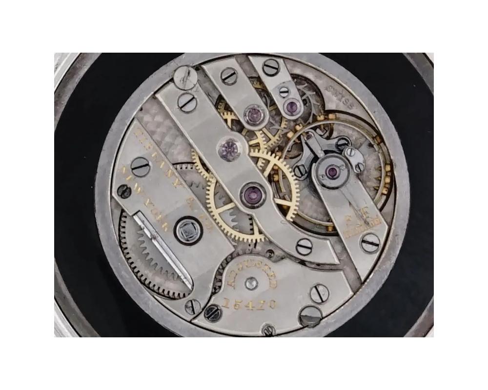 Men's Tiffany Co Swiss Platinum Diamonds Pocket Watch
