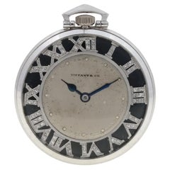 Tiffany Co Swiss Platinum Diamonds Pocket Watch