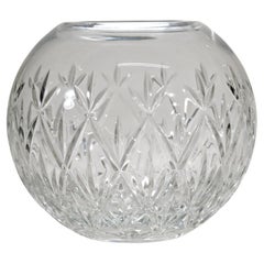 Tiffany & Co. Sybil Cut Clear Crystal Round Rose Bowl Vase