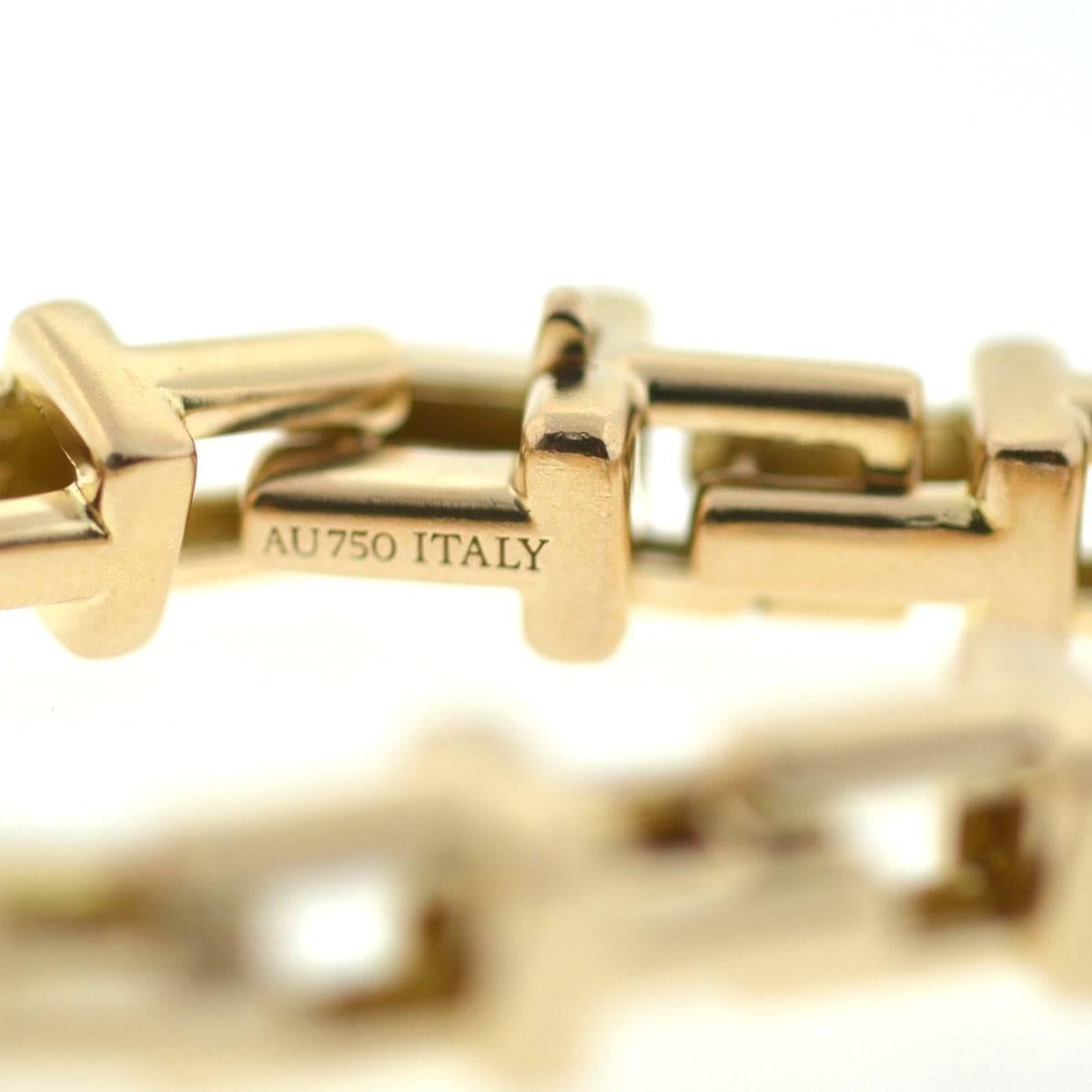 Tiffany & Co. T 18 Karat Yellow Gold Chain Bracelet 2