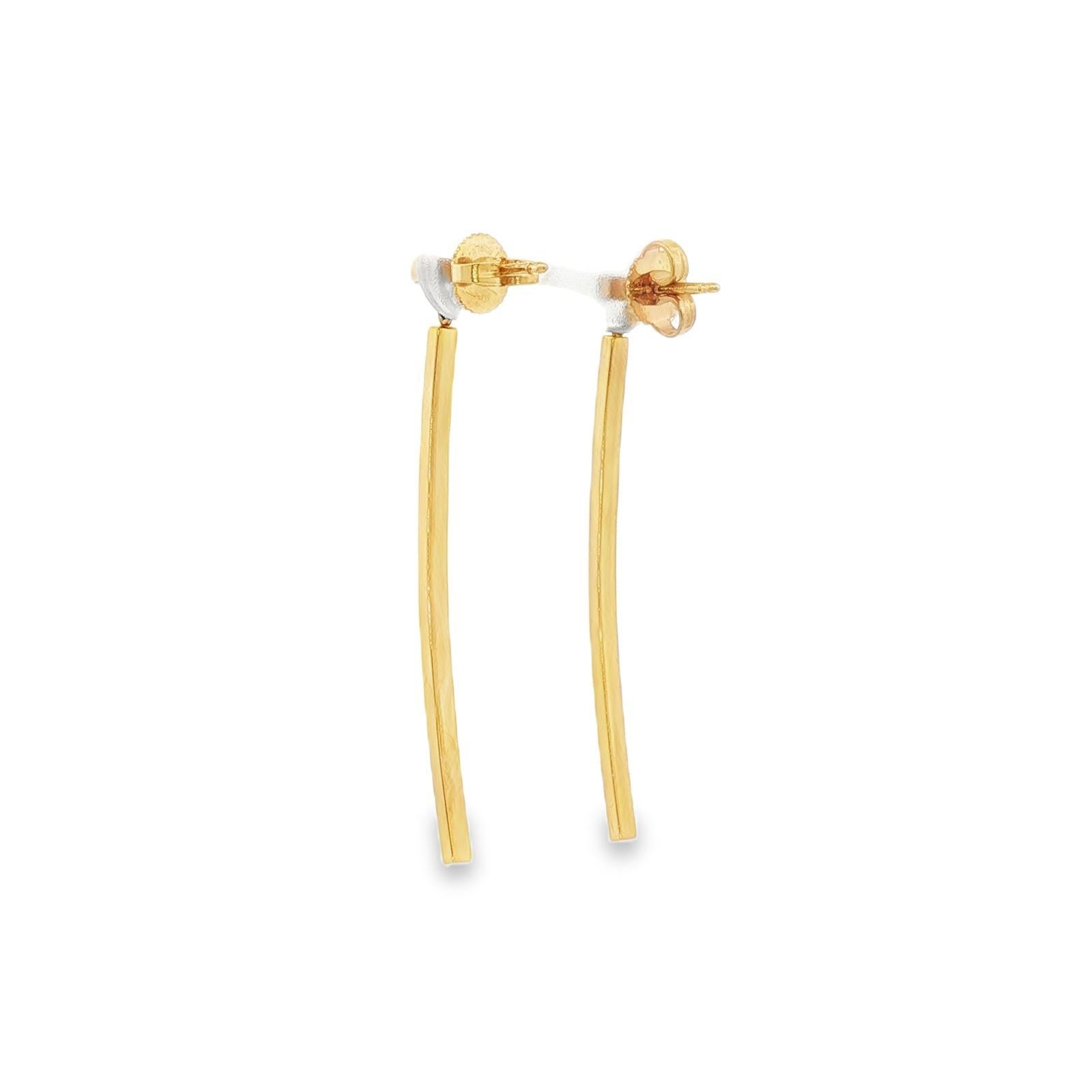 Donna Tiffany & Co. Orecchini a goccia con diamante T Bar in oro giallo 18 carati in vendita