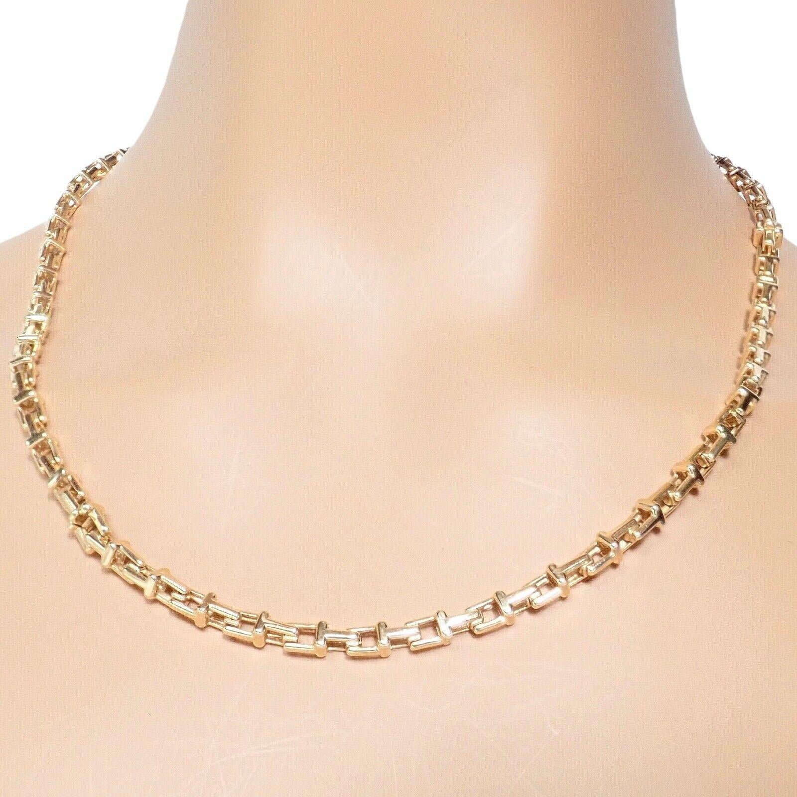 Tiffany & Co T Chain Link Long Rose Gold Necklace 5