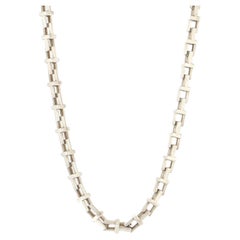 Tiffany & Co. T Chain Necklace Sterling Silver Narrow