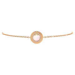Tiffany & Co. T Circle Chain Bracelet 18k Rose Gold with Mother of Pearl 