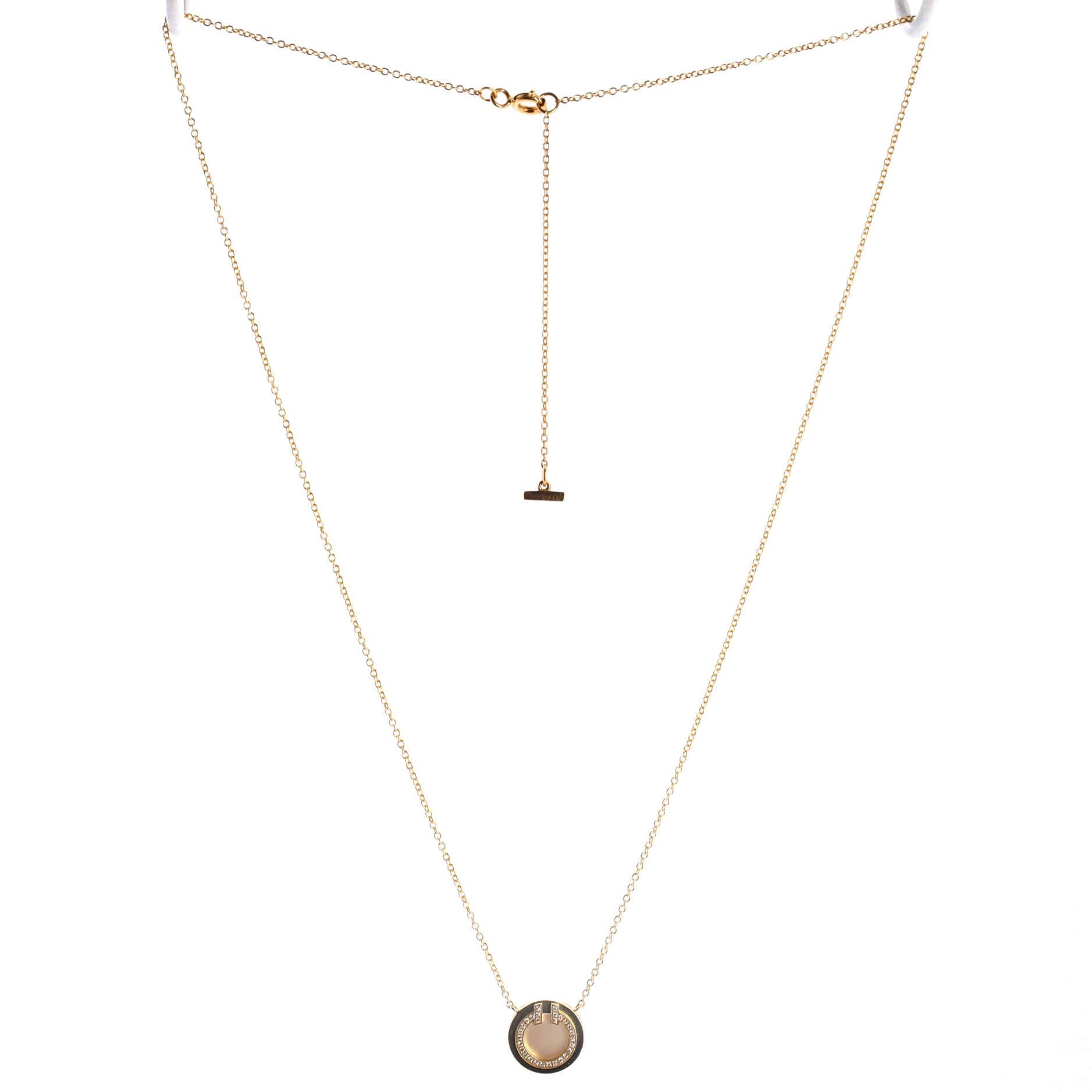 tiffany gold circle necklace