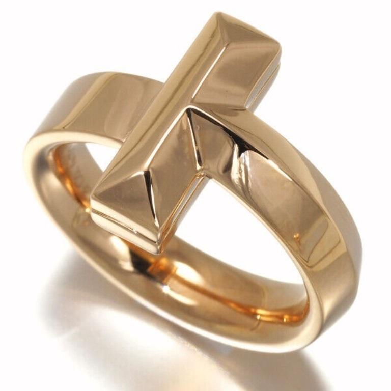 TIFFANY and T 18K Rose Gold T1 Ring For Sale at