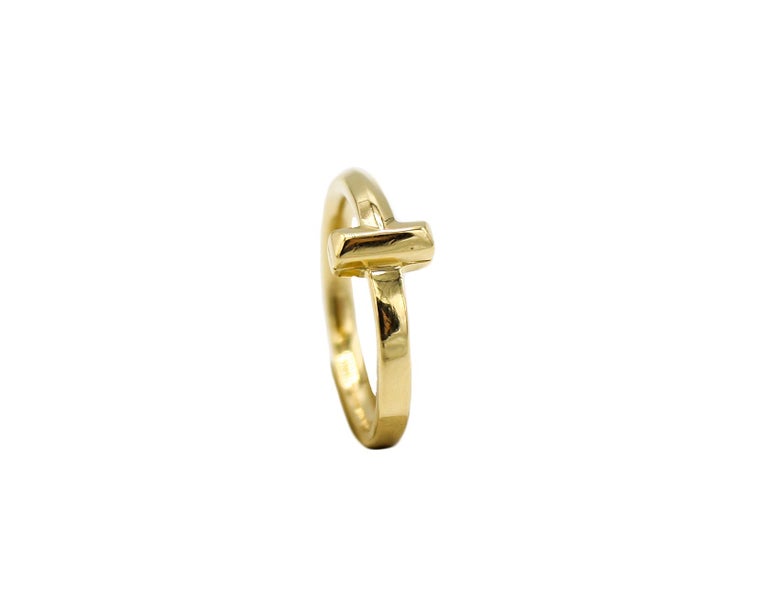 Tiffany T T1 Ring in Yellow Gold, 2.5 mm Wide, Size: 7 1/2
