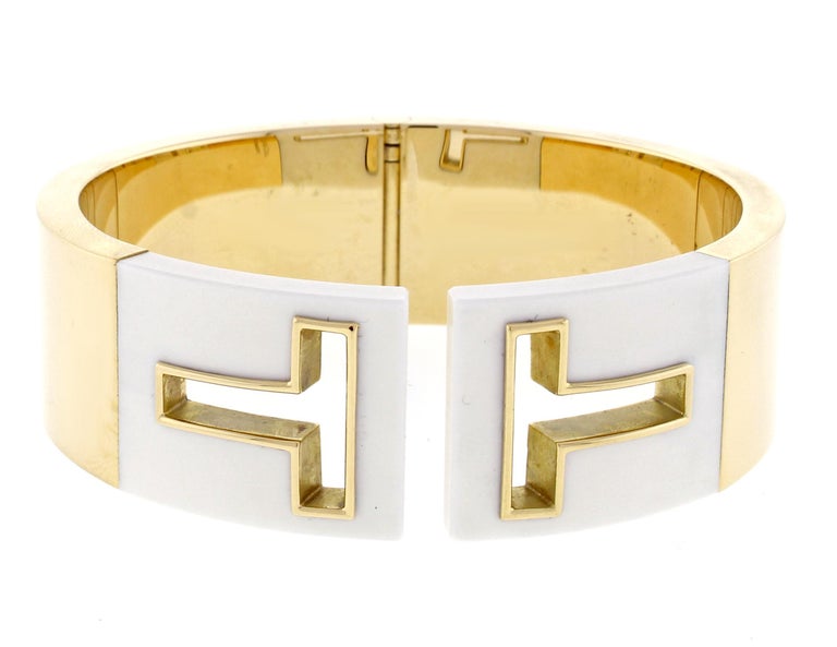 Tiffany and Co. T Cutout Cuff Bangle Bracelet at 1stDibs tiffany t