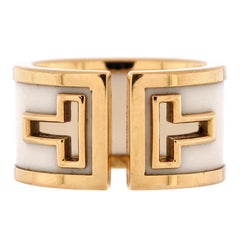 Tiffany & Co. T Cutout Ring 18K Yellow Gold and Ceramic