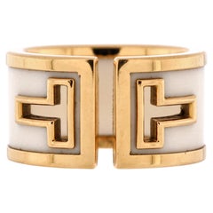 Tiffany & Co. T Cutout Ring 18K Yellow Gold and Ceramic
