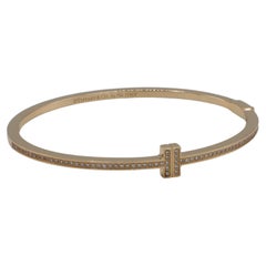 Tiffany & Co. T Diamond Hinged Wire Bangle in 18k Rose Gold