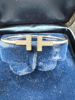 Tiffany & Co T Diamant-Draht-Armband aus Weißgold mit Diamanten