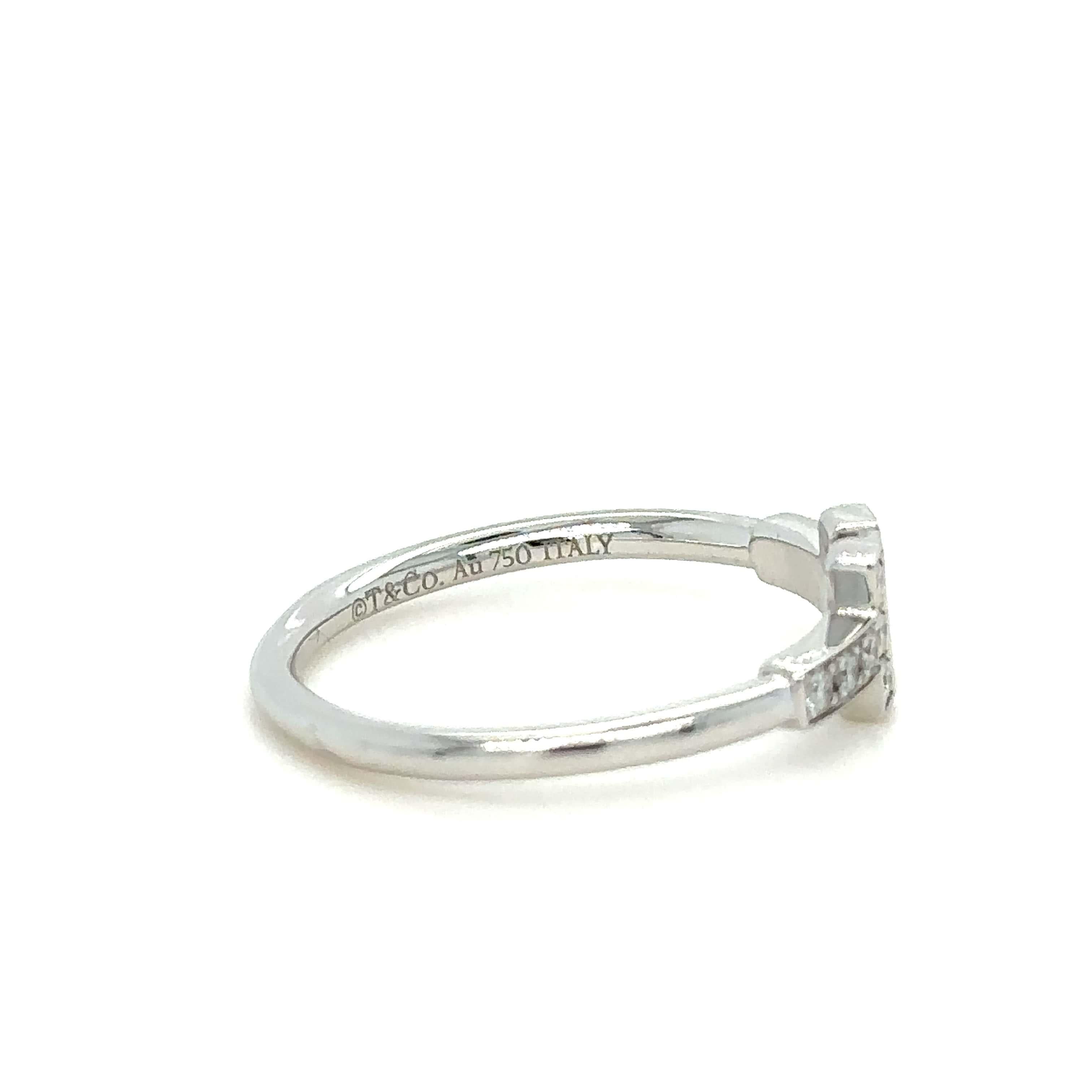Brilliant Cut Tiffany & Co. T Diamond Wire Ring 0.13ct