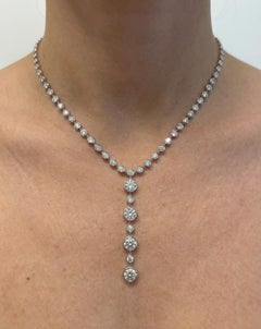 Tiffany & Co. T Drop 10.52 Carat Diamond Platinum Necklace