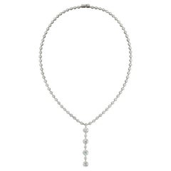 Tiffany & Co. T-Drop Diamond Platinum Necklace