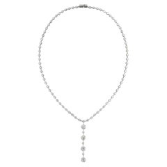 Tiffany & Co. T-Drop Diamond Platinum Necklace