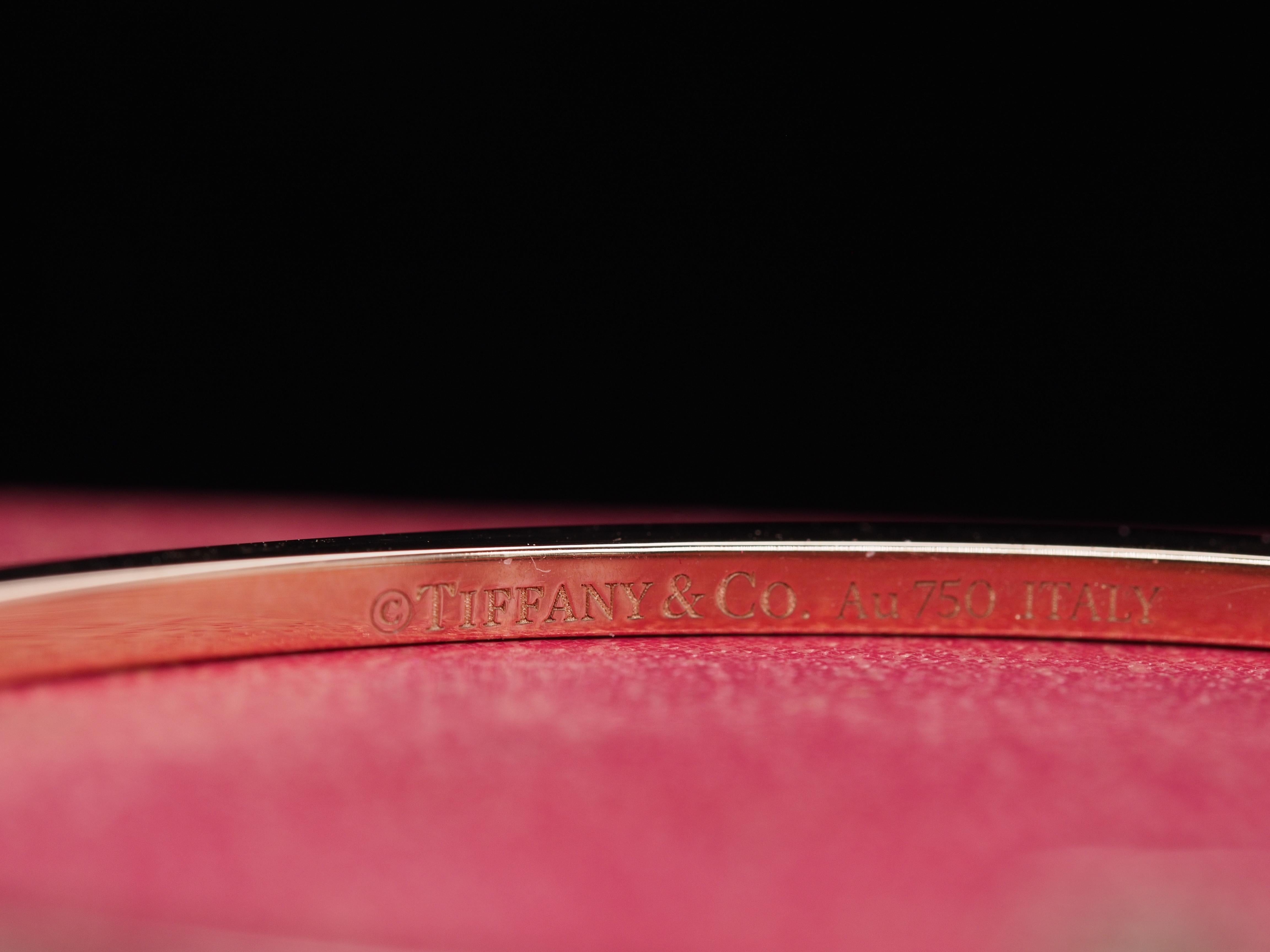 Tiffany & Co. T Gold-Diamant-Armreif mit Scharnier aus 18 Karat Roségold 2