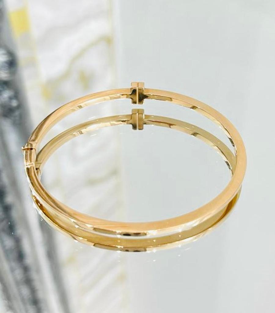 tiffany t bracelet gold diamond