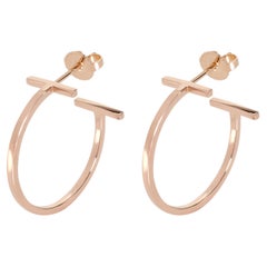 Tiffany & Co. T Hoop Earring in 18k Yellow Gold