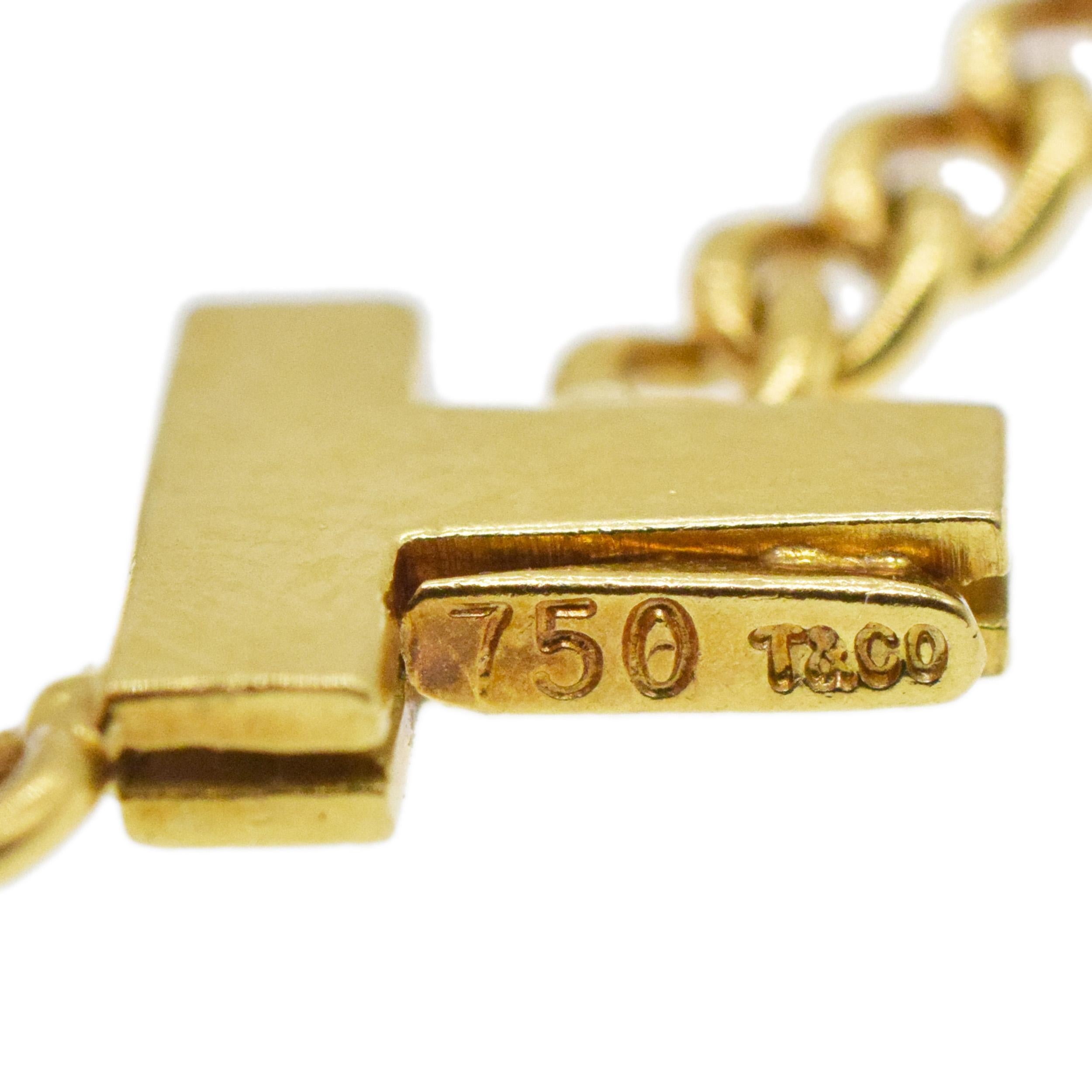 Tiffany & Co. 'T' Long Chain Necklace For Sale 1