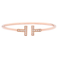 Tiffany & Co. T Armreif aus Roségold und Diamanten