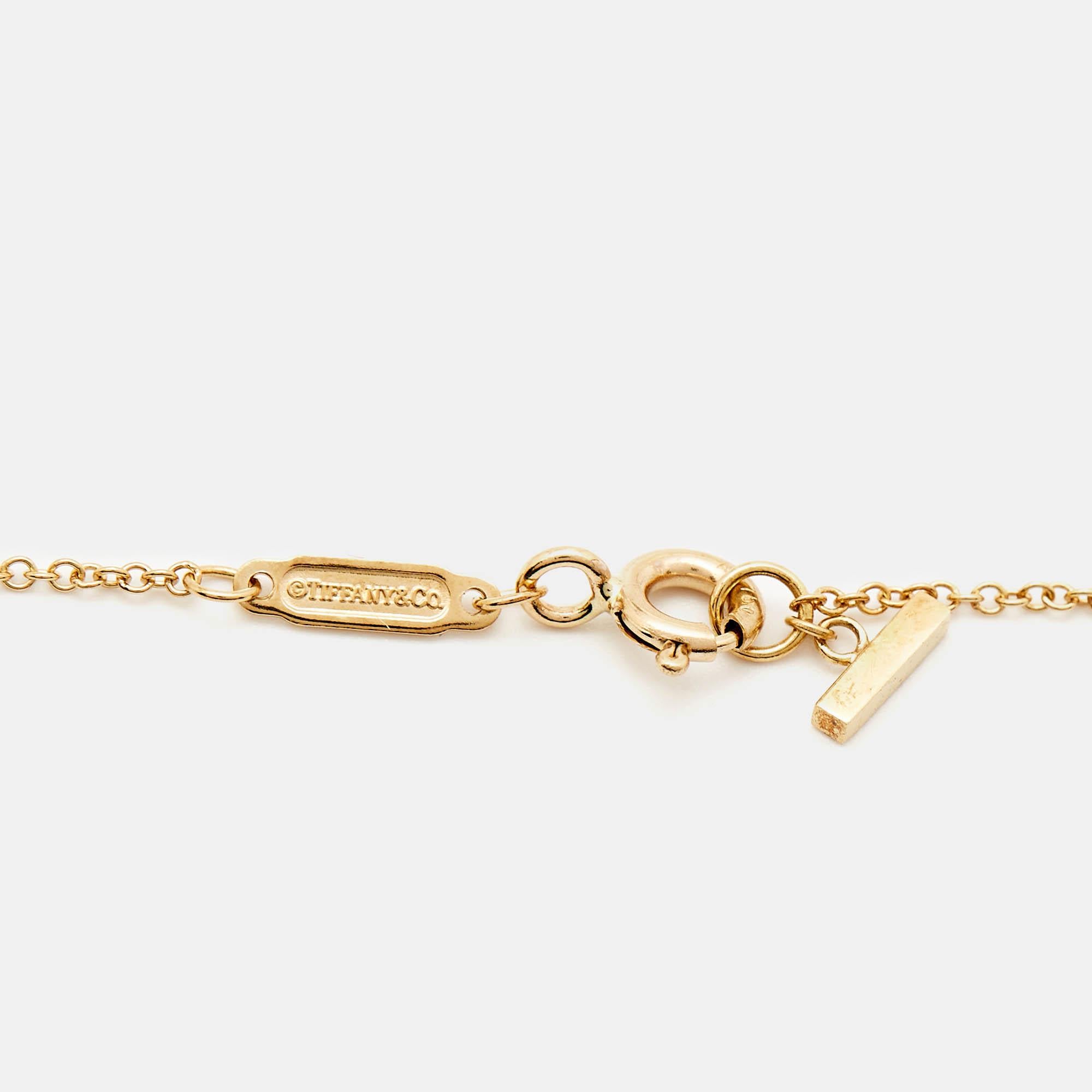 Tiffany & Co. T Smile 18k Yellow Gold Extra Large Pendant Necklace For Sale 3