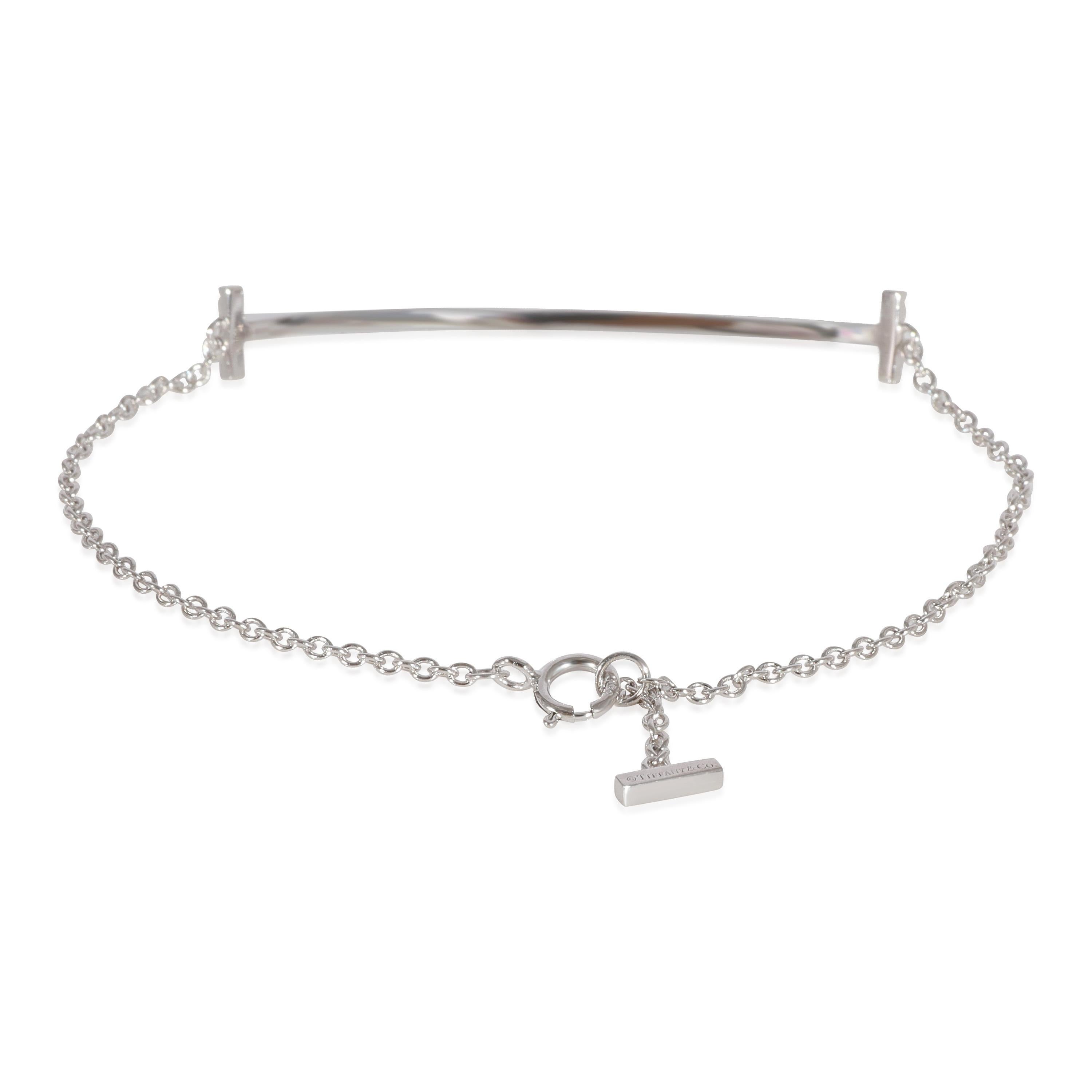Tiffany & Co. T Smile Bracelet in 18k White Gold 0.12 CTW

PRIMARY DETAILS
SKU: 125228
Listing Title: Tiffany & Co. T Smile Bracelet in 18k White Gold 0.12 CTW
Condition Description: Retails for 2700 USD. In excellent condition and recently