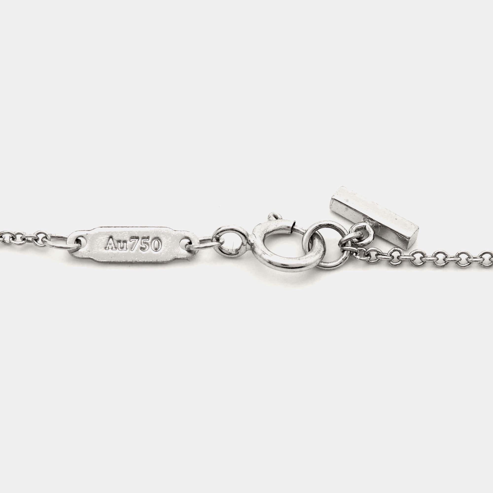 Aesthetic Movement Tiffany & Co. T Smile Diamonds 18k White Gold Necklace