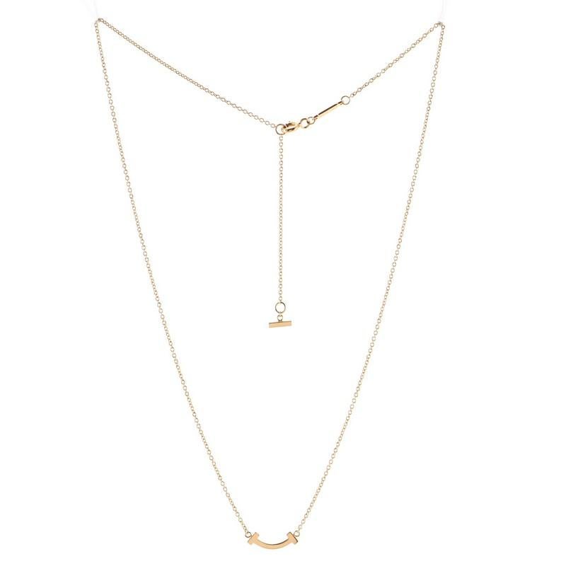 tiffany smile necklace rose gold