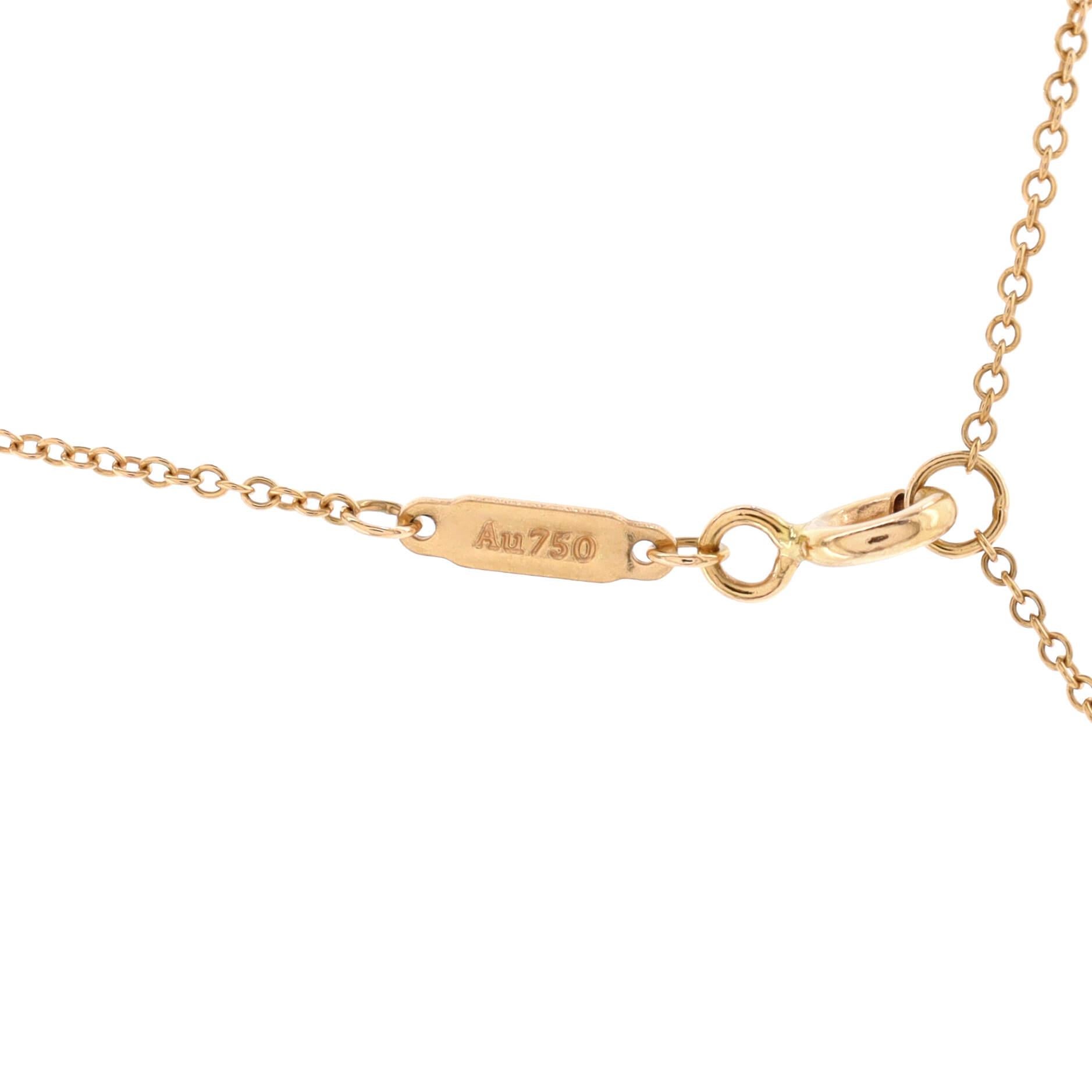 Tiffany & Co. T Smile Halskette mit Anhänger aus 18 Karat Roségold mit Diamanten Mini Damen