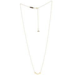 Tiffany & Co. T Smile Pendant Necklace 18K Yellow Gold Mini