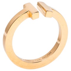 Tiffany & Co. T Square 18K Rose Gold Ring 55
