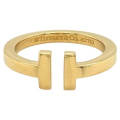 Tiffany & Co. T Square 18k Yellow Gold Band Ring Size 8.5