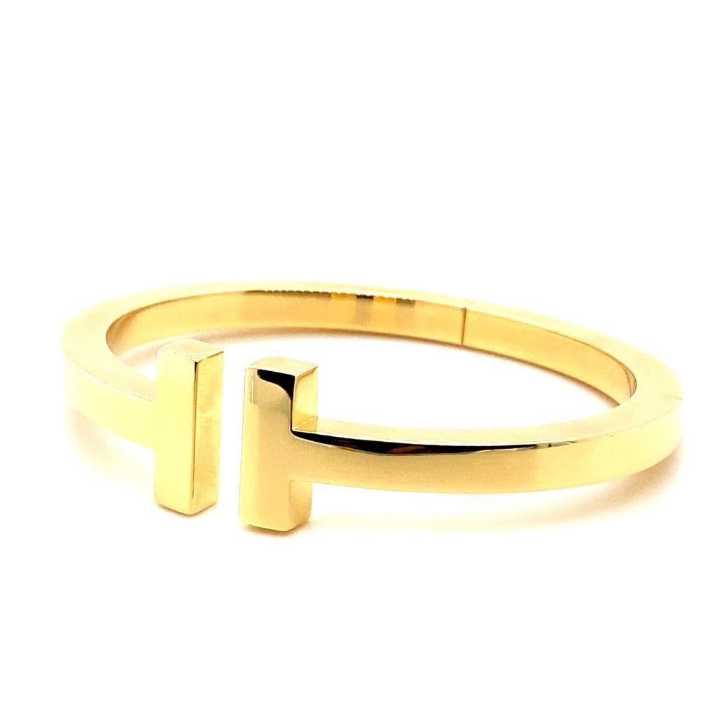 Tiffany & Co. ‘'T' Square Bracelet 18 Karat Yellow Gold In Good Condition In London, GB