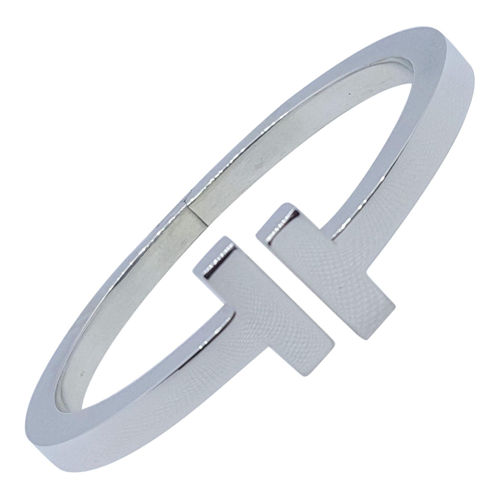 Tiffany Co T Square Bracelet, Silver 